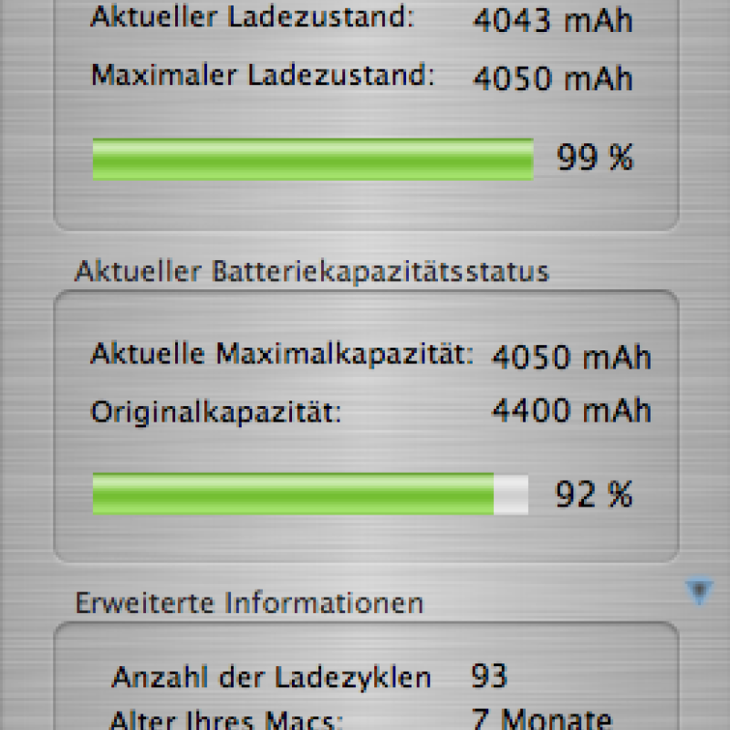 Mal wieder mein Akkustand...