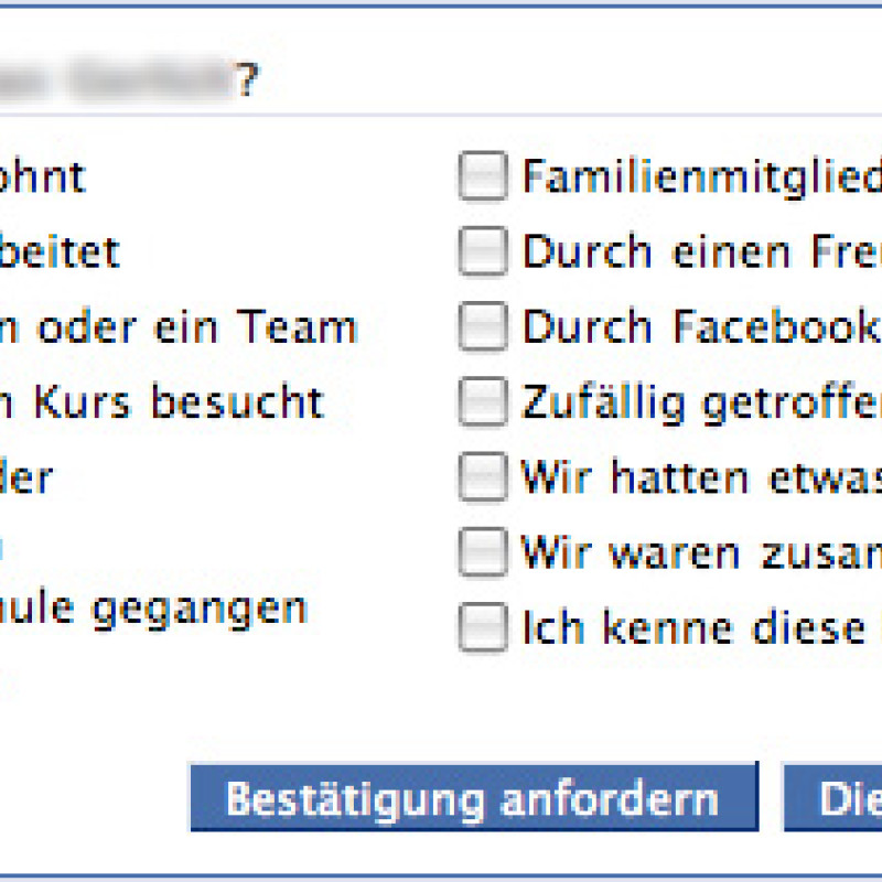 Facebook - Woher kennst du … ?