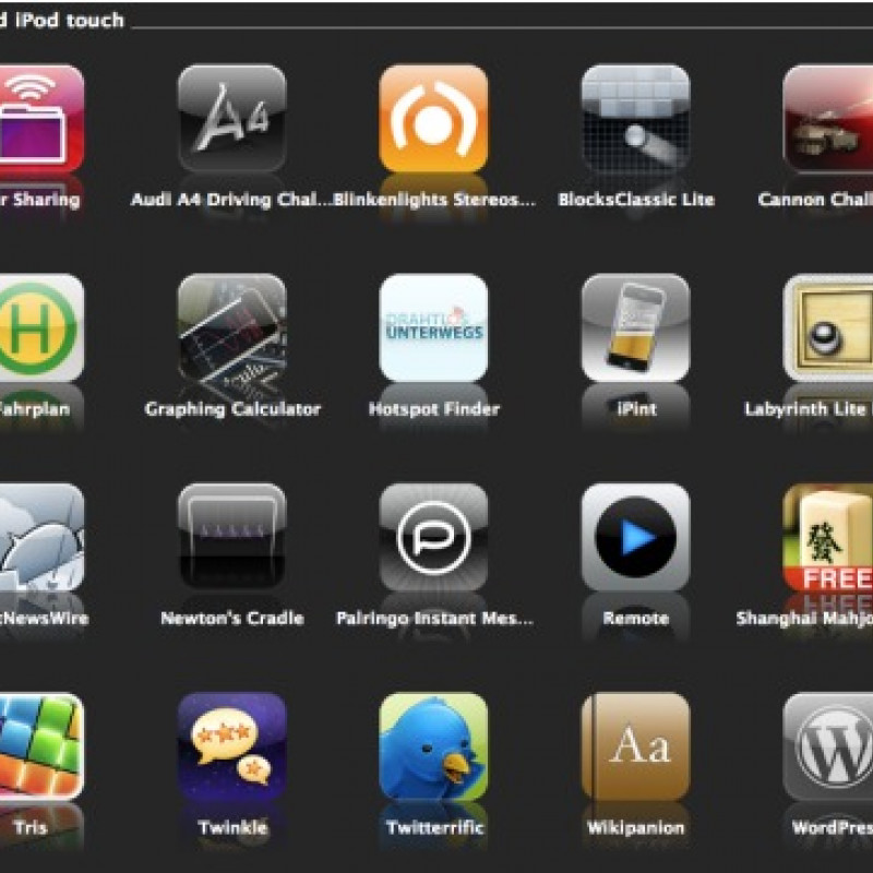 Die Programme auf dem iPod touch