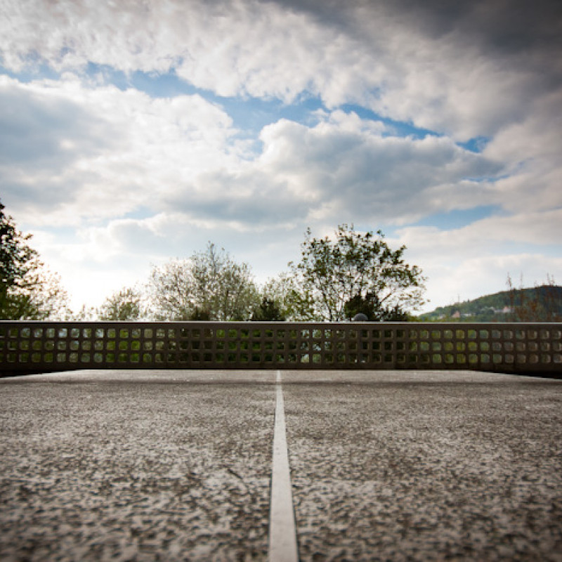 Wolken über der Platte - an der Jugendherberge Idar-Oberstein