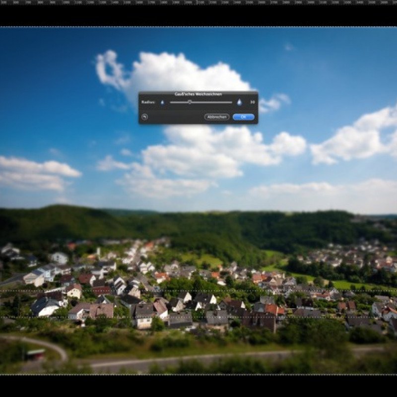 "Unschärfe mit Herrn Gauss" - Tilt-Shift-Effekt mit Pixelmator