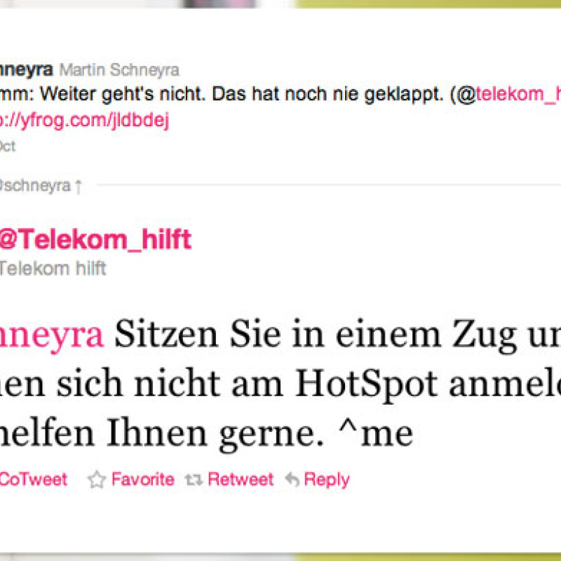 Ich twittere mit der Telekom