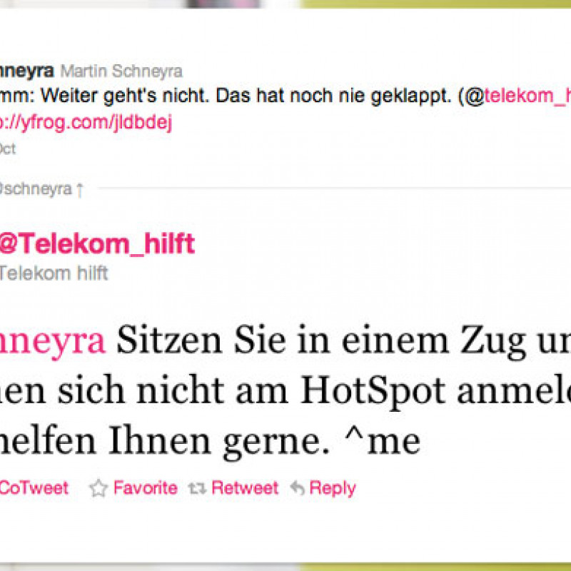 Ich twittere mit der Telekom