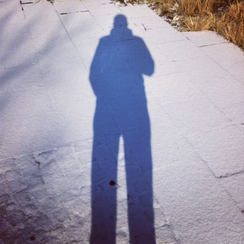 Mein Schatten im Schnee