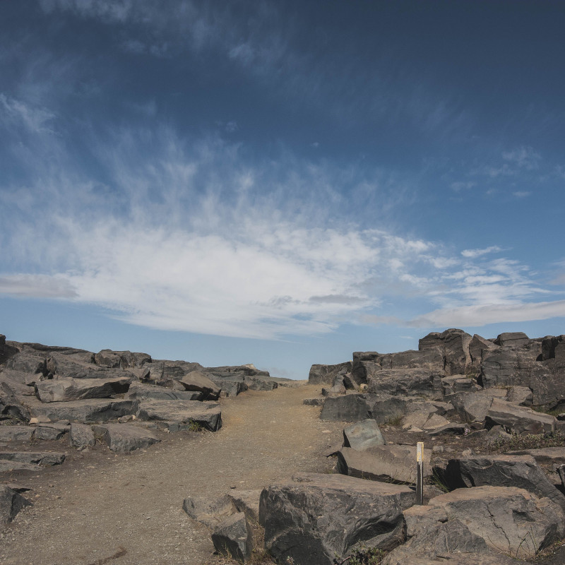 Steinige Landschaft.