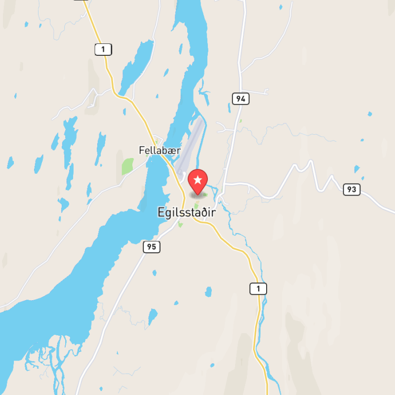 Eine Karte von Egilsstaðir