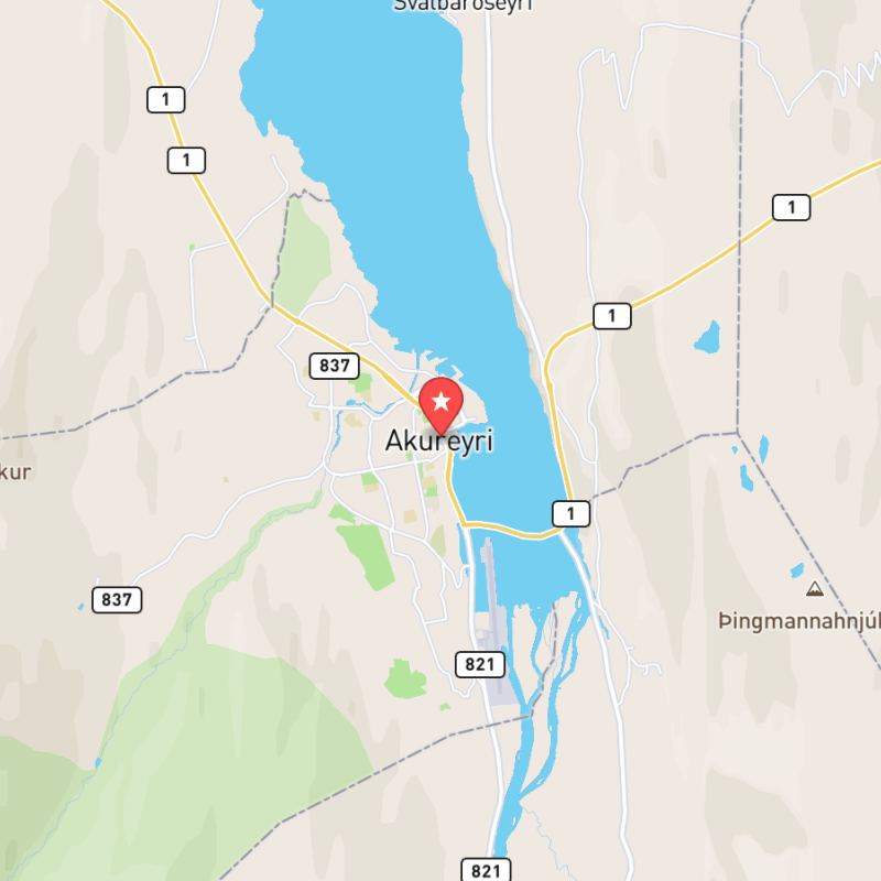 Eine Karte von Akureyri