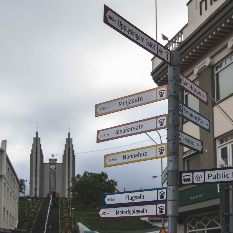 Straßenschilder.