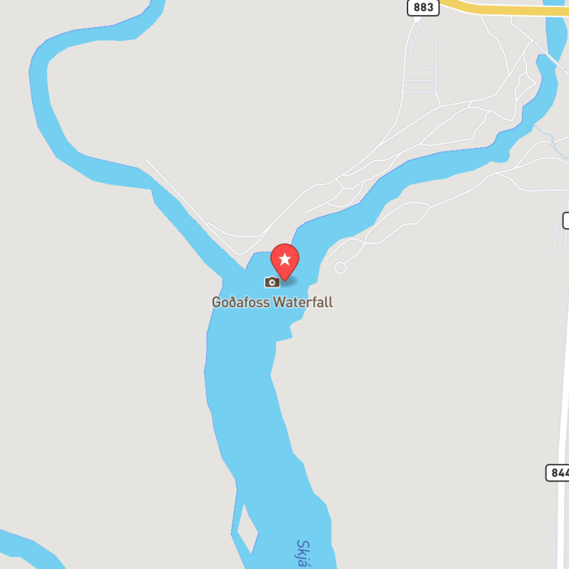 Eine Karte von Godafoss