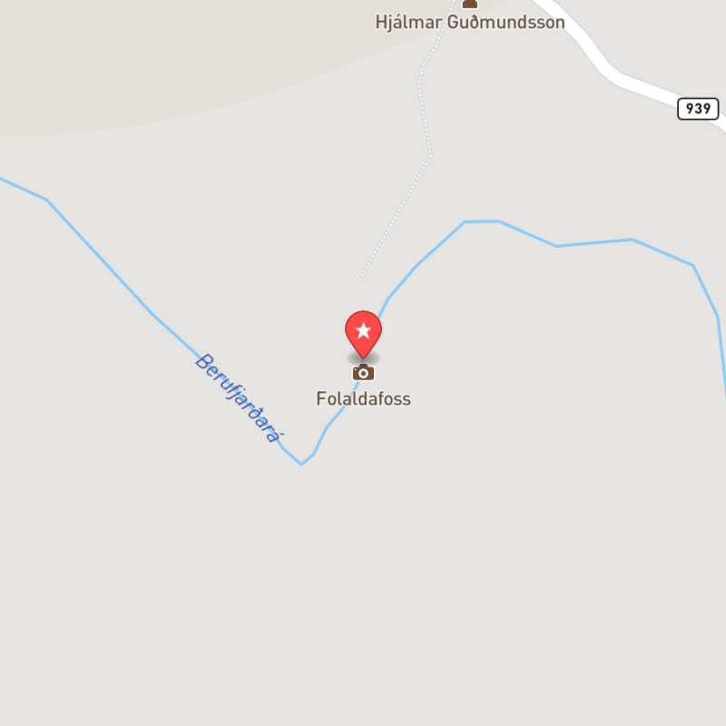 Eine Karte von Folaldafoss