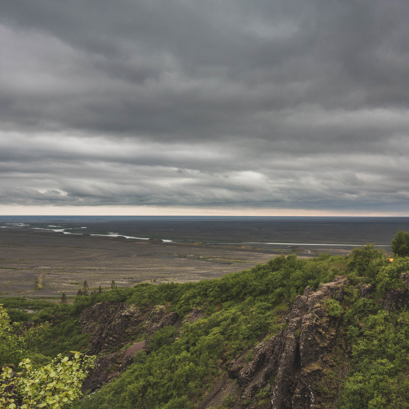 Blick über die Weite. Bis zum Horizont: Nichts.