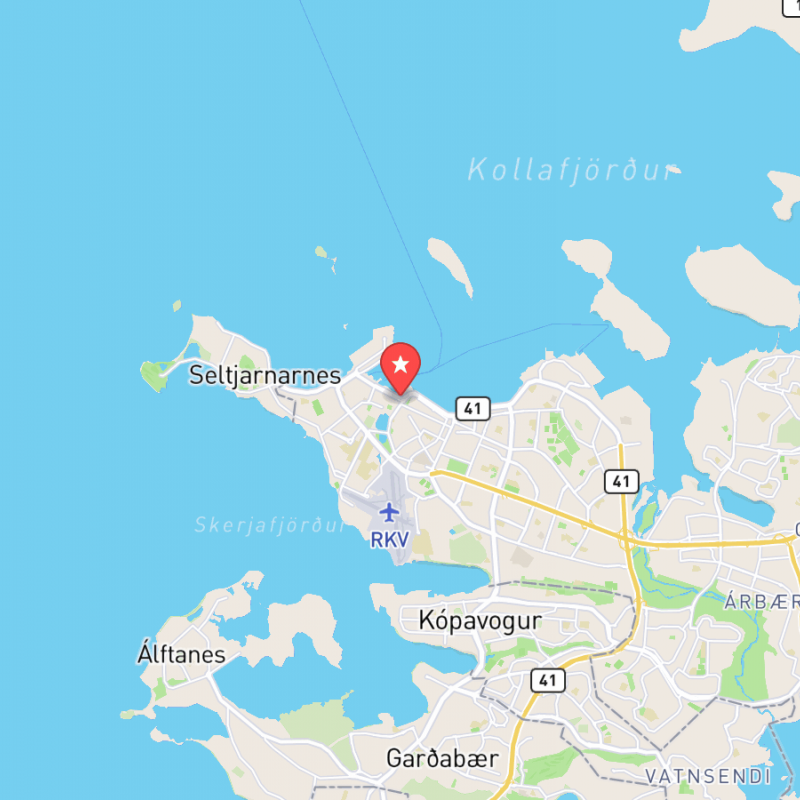 Eine Karte von Icelandic Phallological Museum