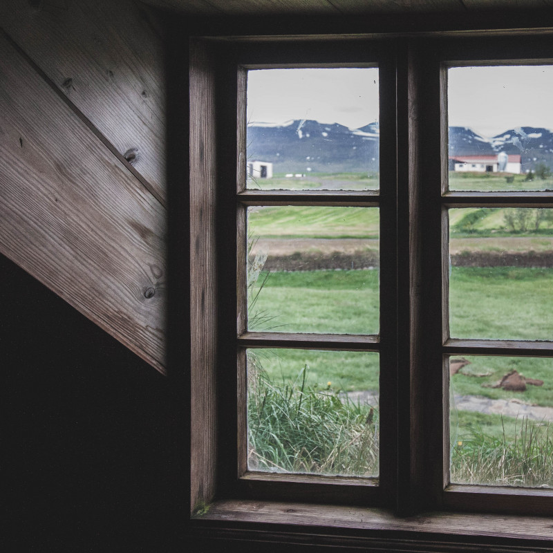Blick durch's Fenster.