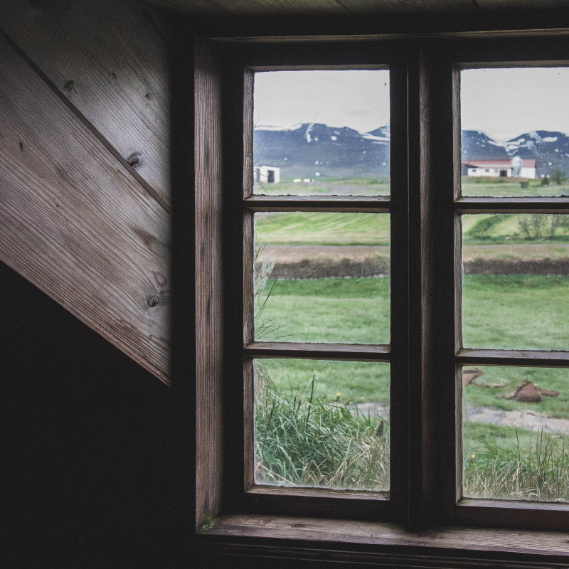 Blick durch's Fenster.