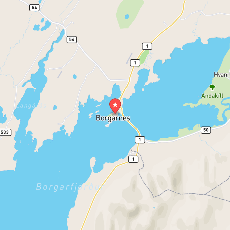 Eine Karte von Borgarbyggð