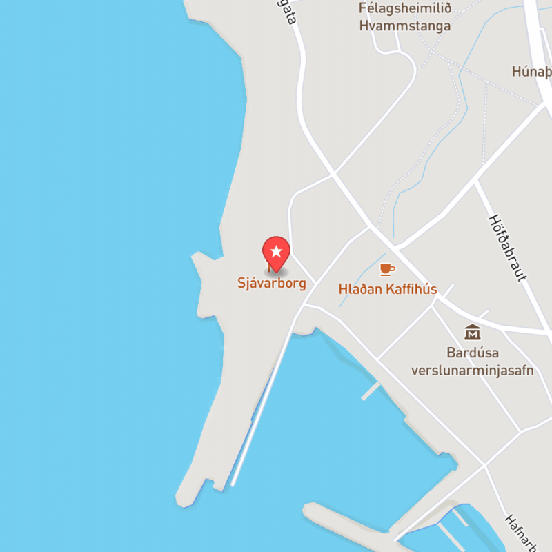 Eine Karte von Robbenmuseum Hvammstangi