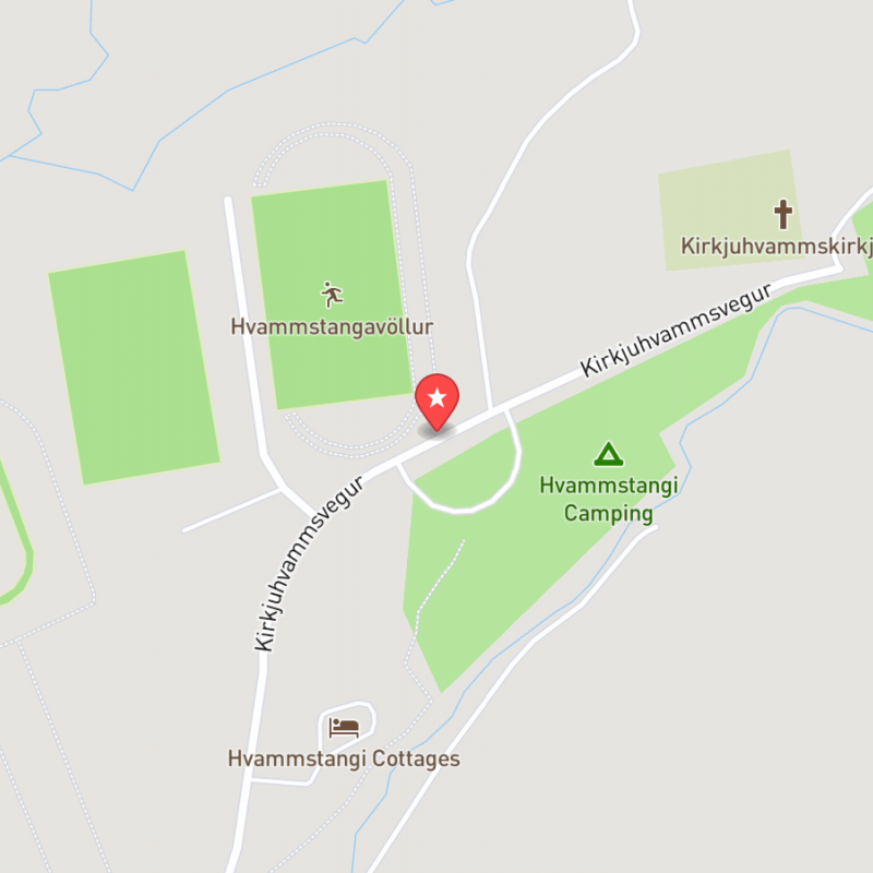 Eine Karte von Campingplatz Hvammstangi