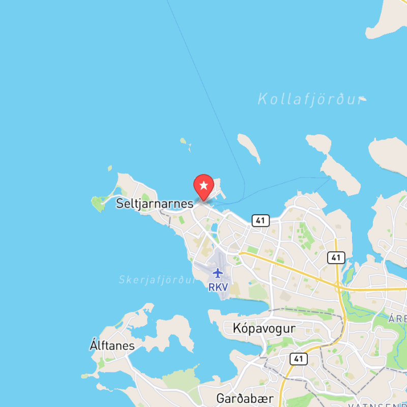 Eine Karte von Nordic Lights Museum Reykjavík