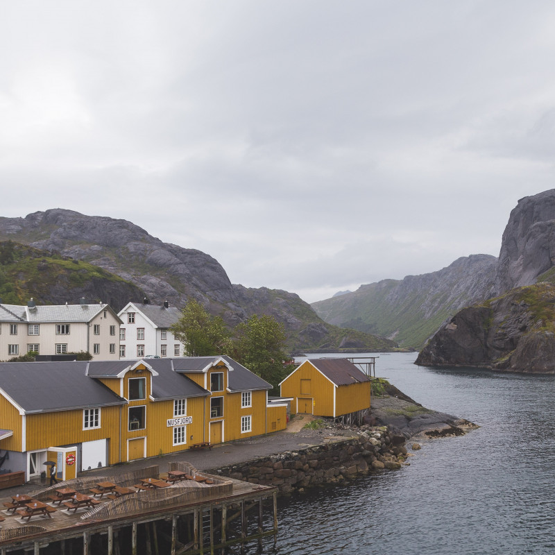 Der Hafen von Nusfjord.