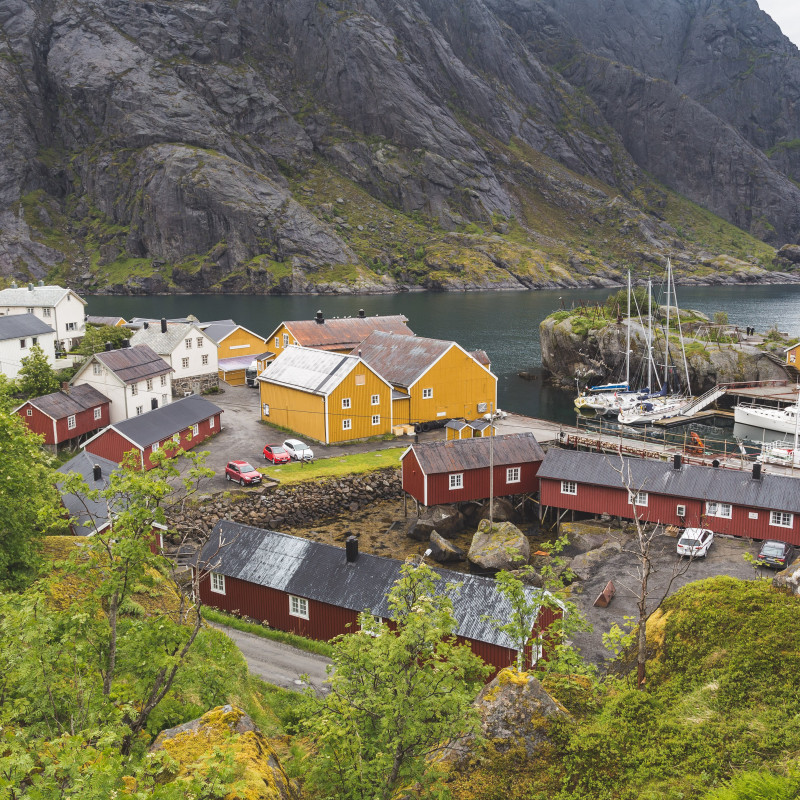 Die Häuser von Nusfjord.