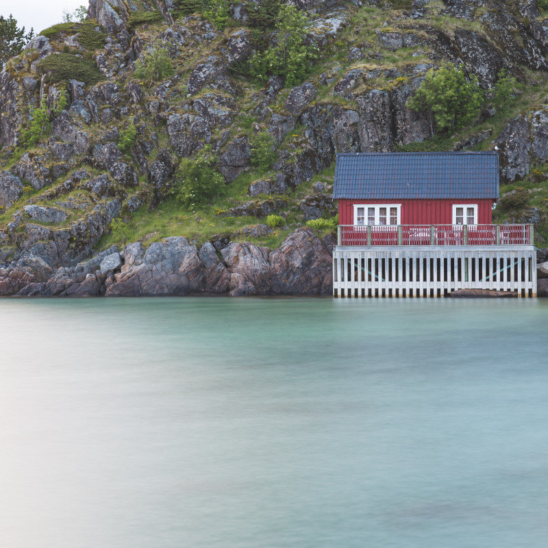 Langzeitbelichtung Haus am See