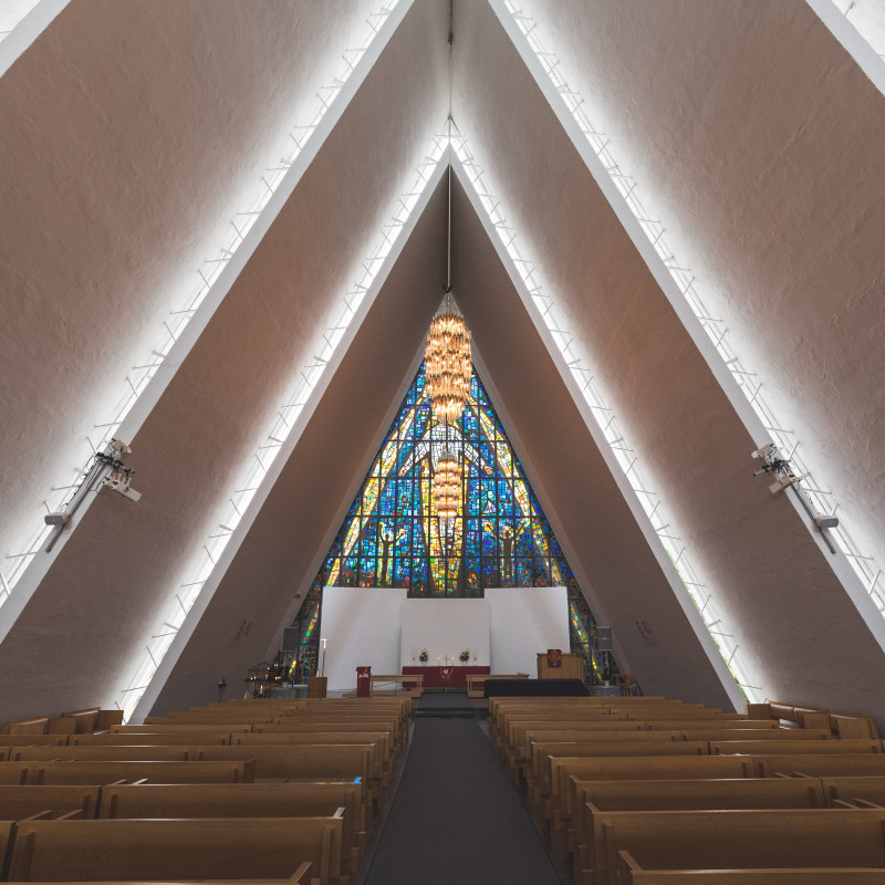 Innenraum der Kirche in Tromsø.
