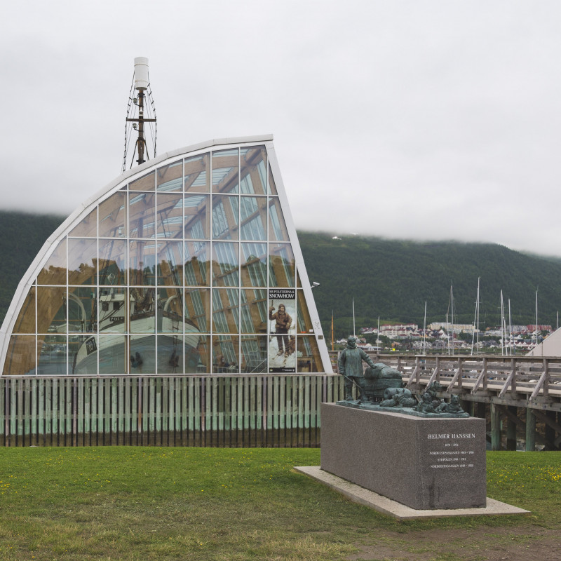 Ein Schiff in einem Glashaus.