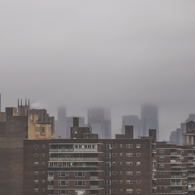 Downtown im Nebel