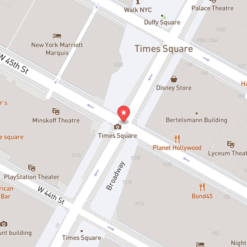 Eine Karte von Times Square
