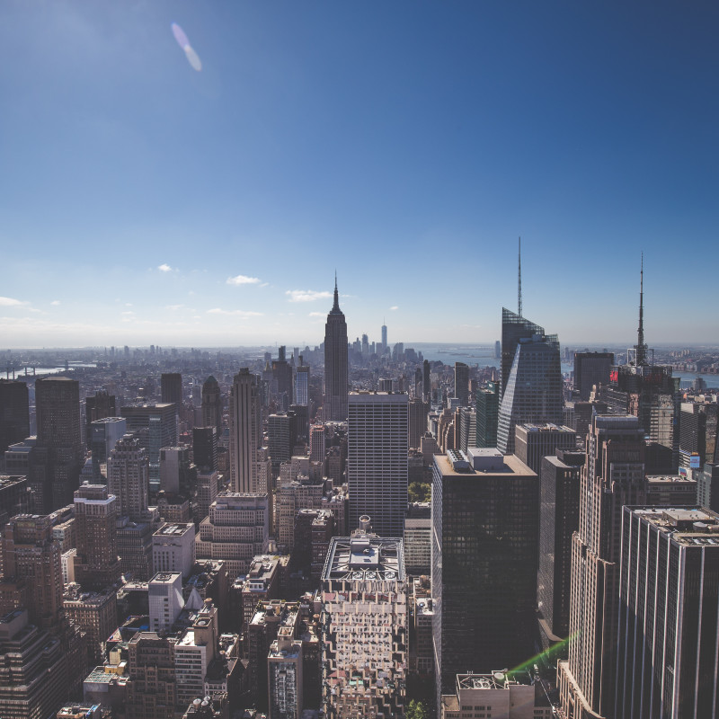 Downtown Manhattan vom Rockefeller-Center aus