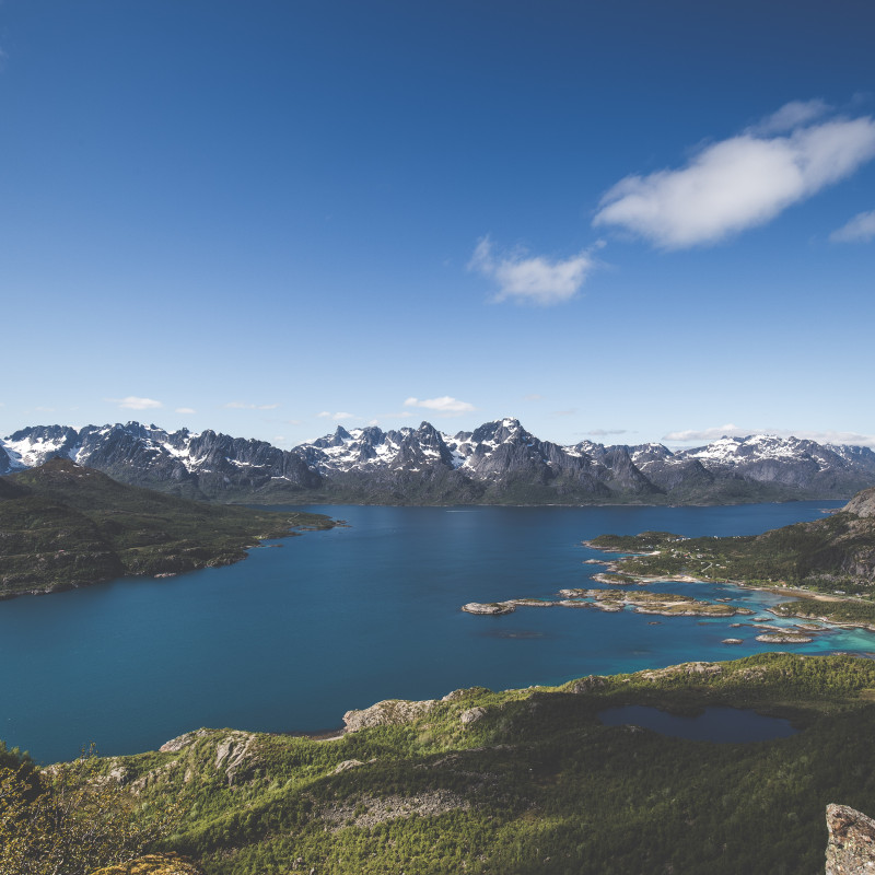 Großartige Aussicht auf den Lofoten