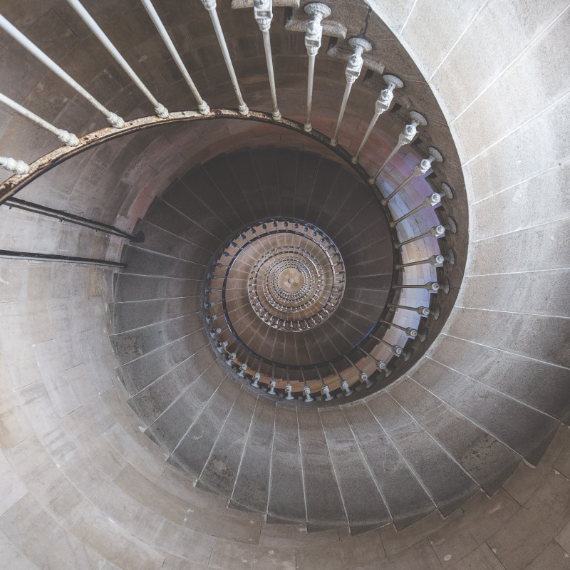 Treppenhaus im Phare des Baleines