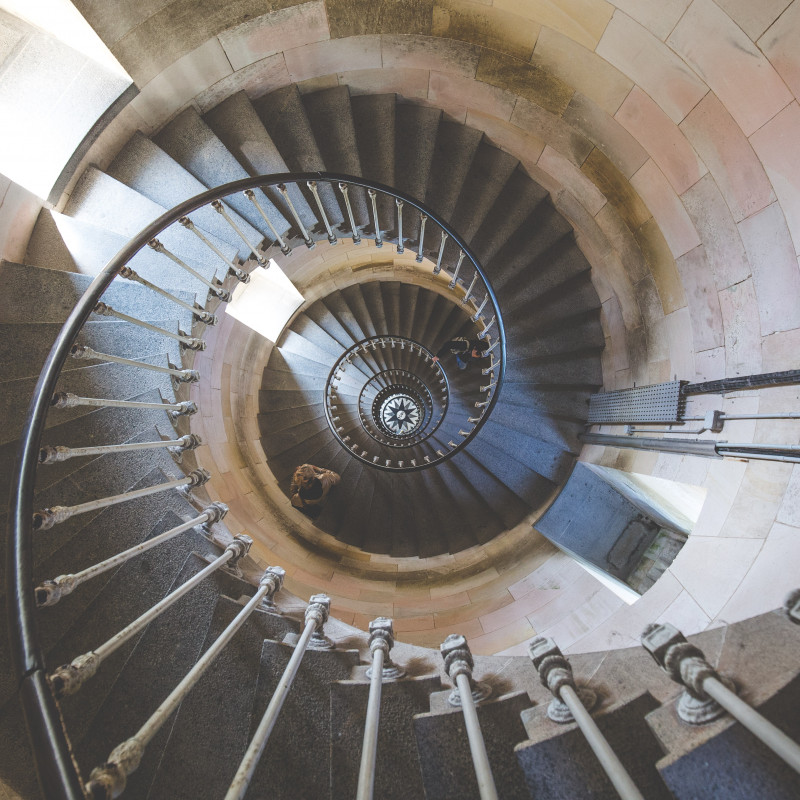 Treppenhaus im Phare des Baleines