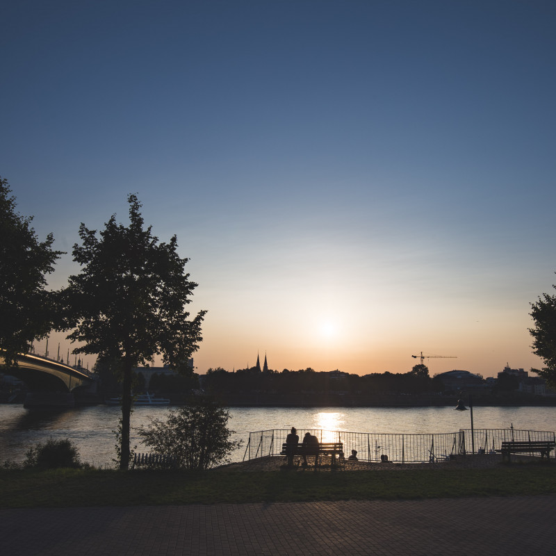 Sonnenuntergang Rhein Bonn Beuel