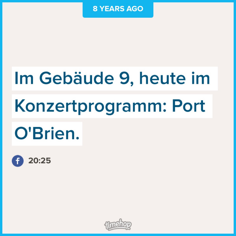 Screenshot aus der App "Timehop"."