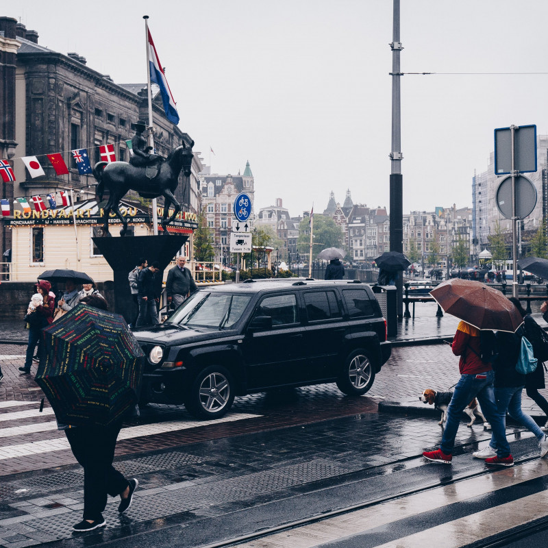 Amsterdam im Regen.