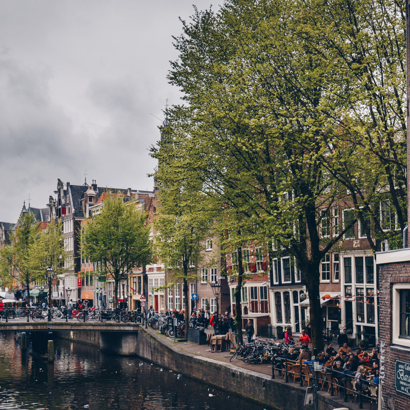 Menschen in Amsterdam.