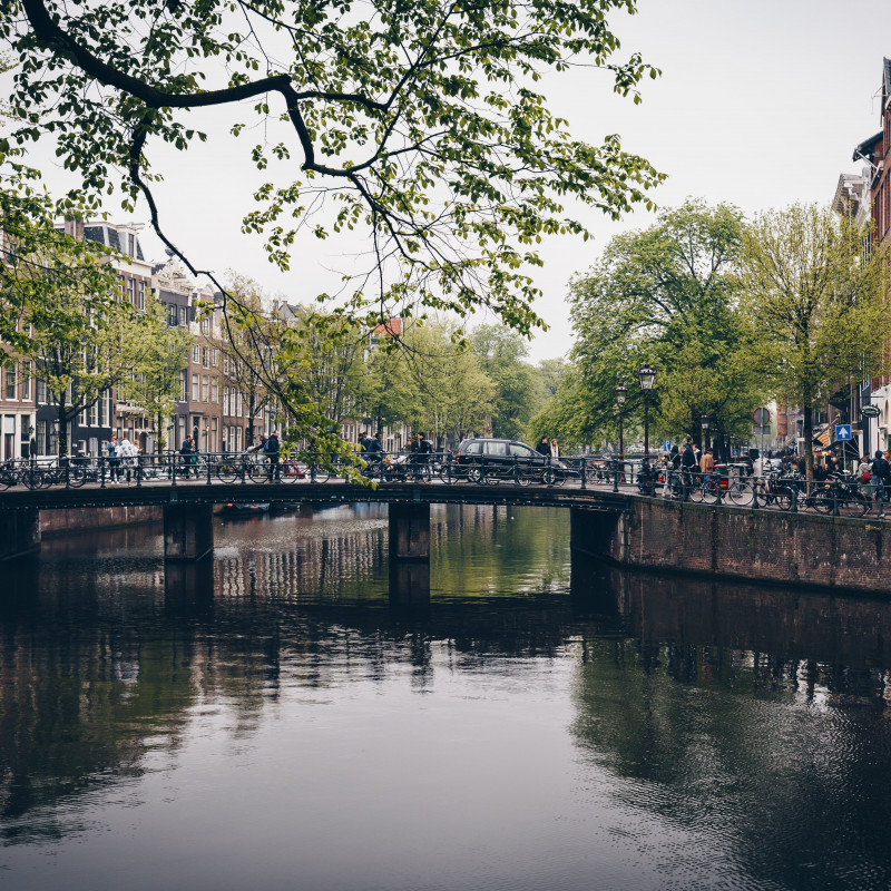 Eine Gracht in Amsterdam.
