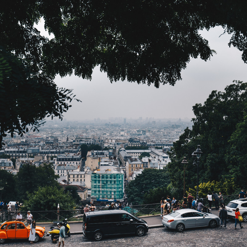 Blick von Sacré-Cœur de Montmartre auf Paris.