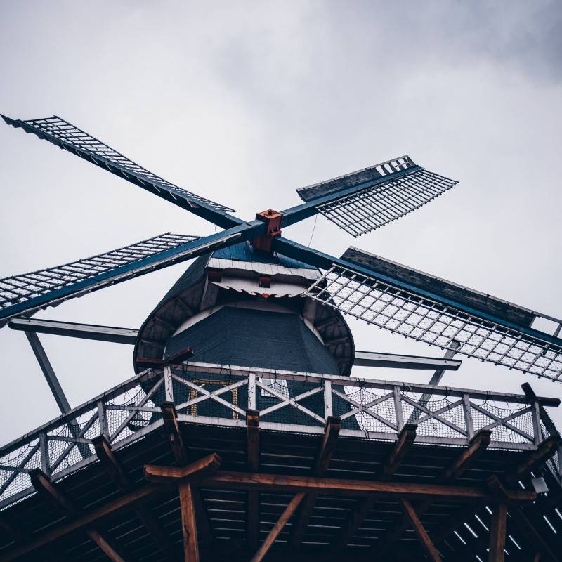 Mühle von unten.