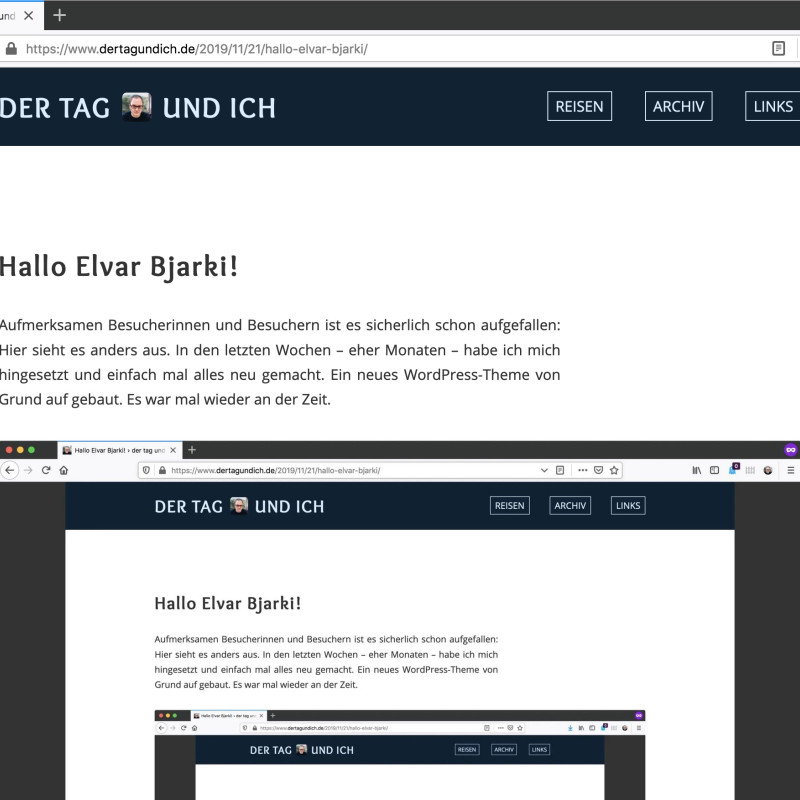 Ein Screenshot dieses Beitrags.